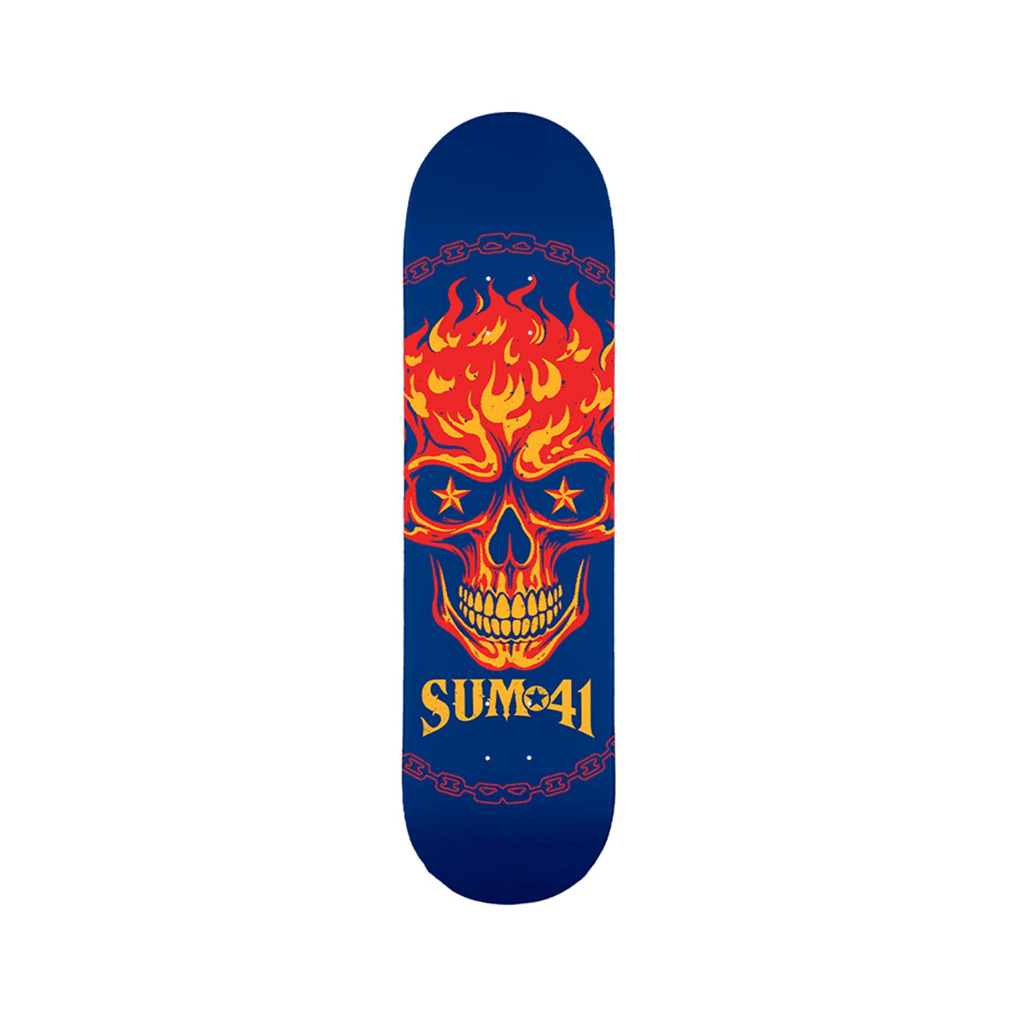 Flaming Skull Skate Deck