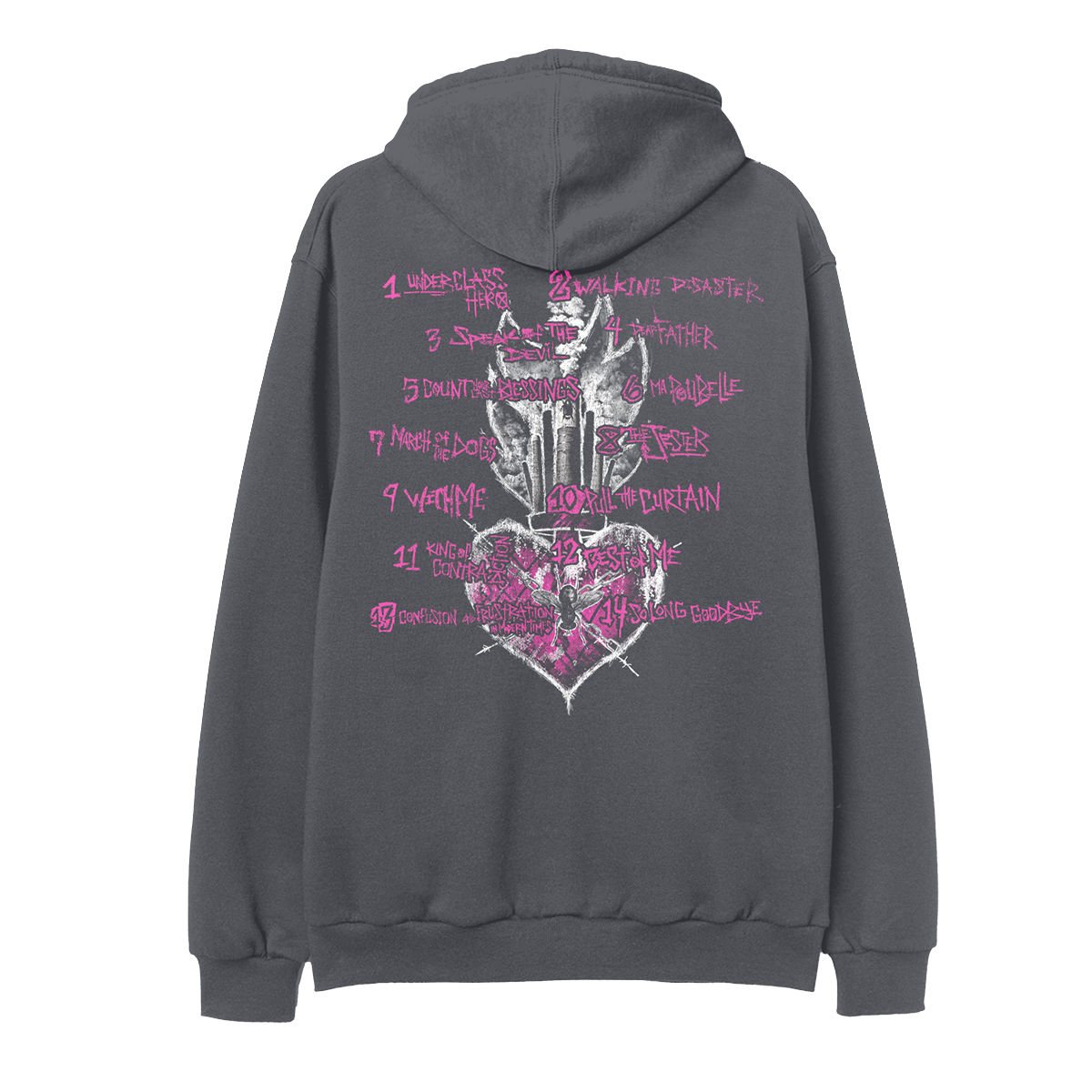 Underclass Hero Anniversary Tracklist Zip Hoodie - Gray