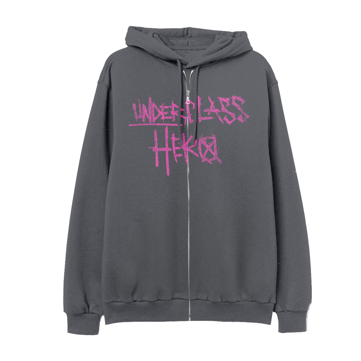 Underclass Hero Anniversary Tracklist Zip Hoodie - Gray