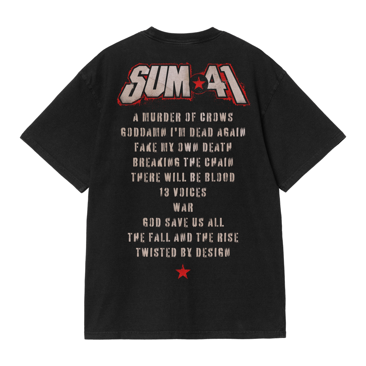 13 VOICES ANNIVERSARY TRACK LIST TEE