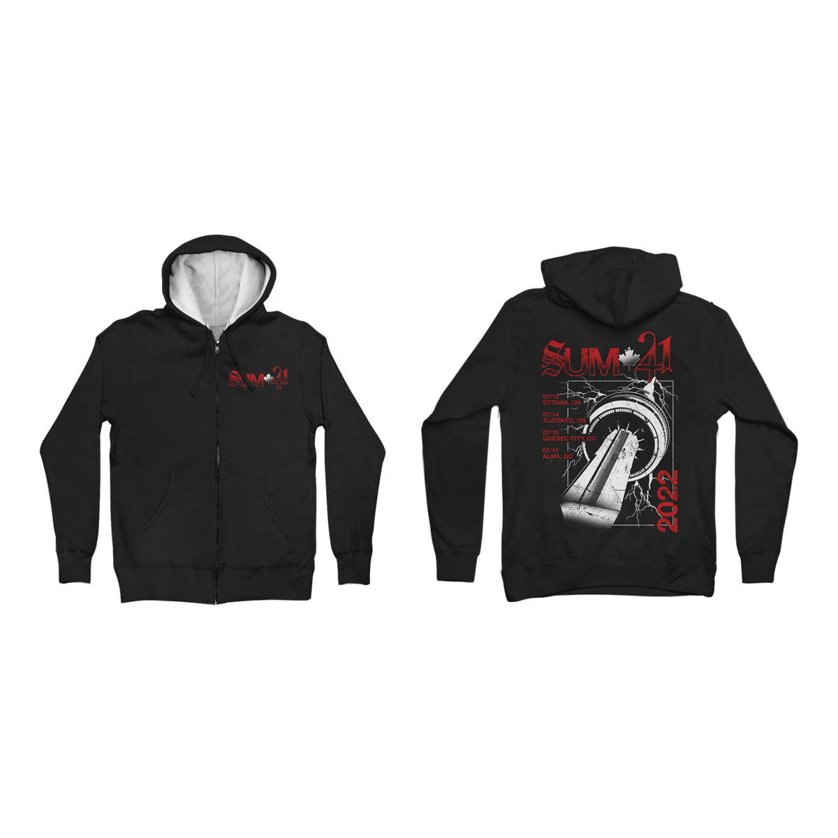 Canada 2022 Black Itin Zip Hoodie