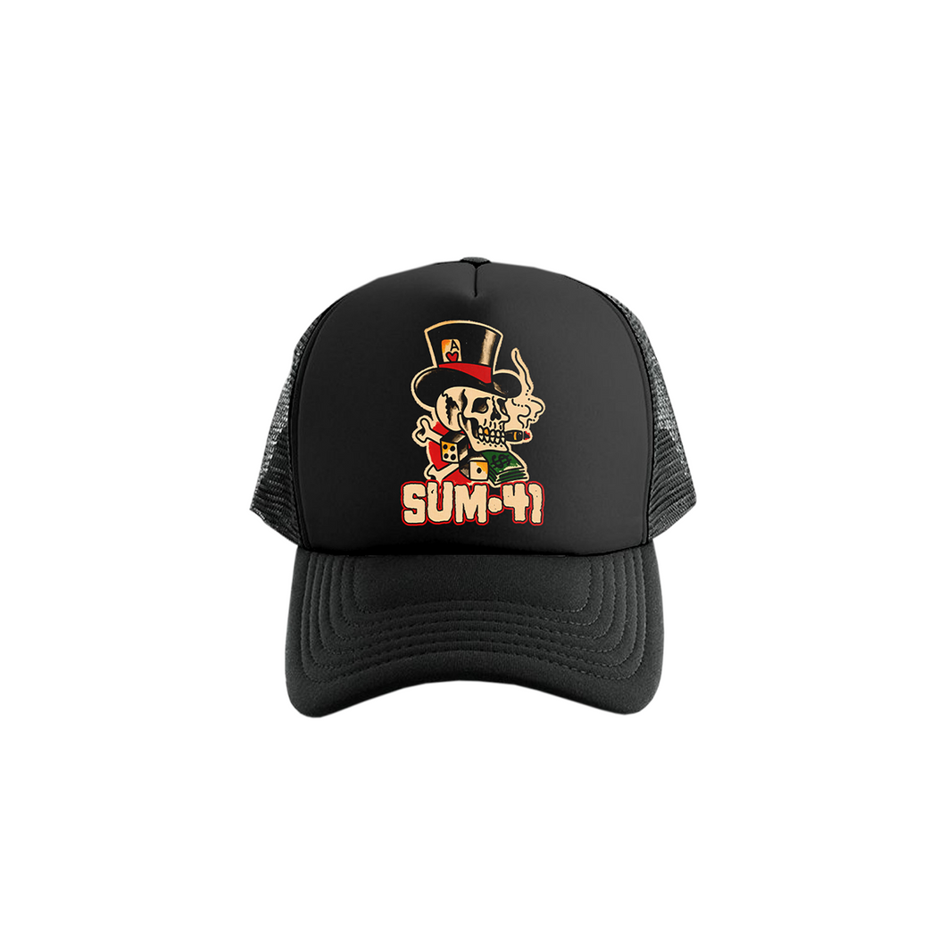 Smoking Skull Trucker Hat