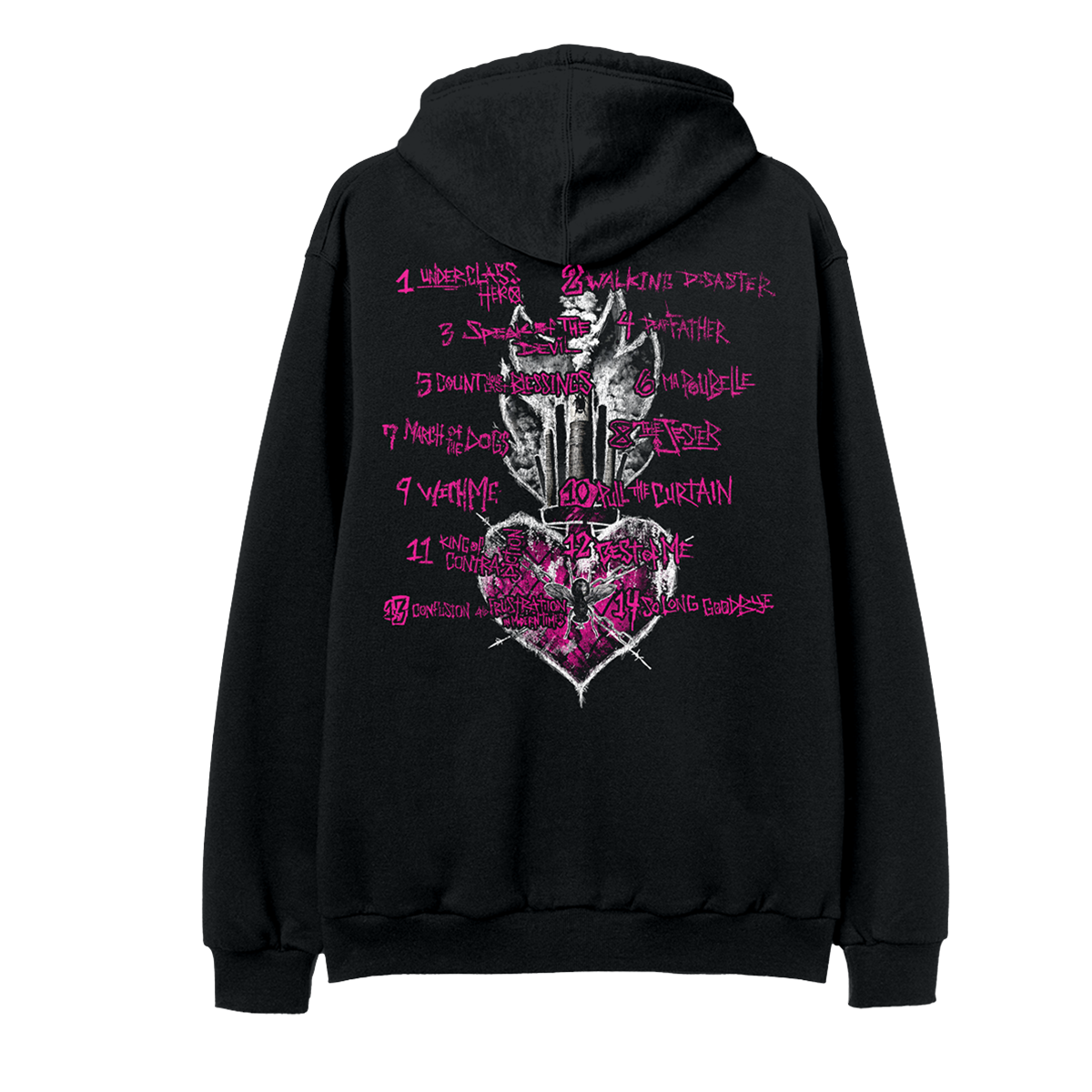 Underclass Hero Anniversary Tracklist Zip Hoodie - Black