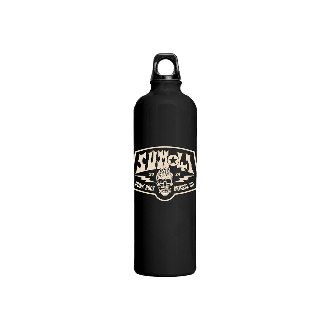 Flame Skull Logo Water Bottle